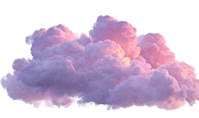 Soft, pastel pink and purple cloud
