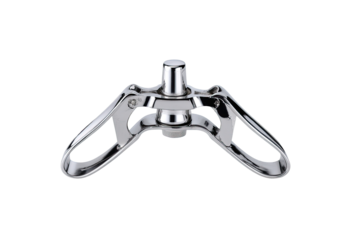 Stainless steel medical clamp with two looped arms