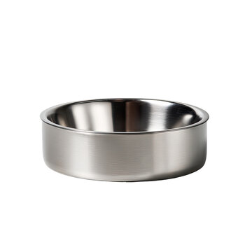 Round stainless steel pet bowl