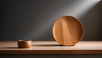 create photorealistic ultraminimalist composition featuring minimalist still lifes with wooden textures