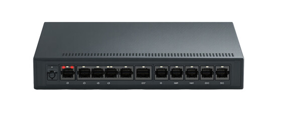 Gray network switch with multiple ports