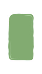 Hand drawn wavy organic sticker patch forms a unique rectangle label and badge. This template serves as background frame or textbox, perfect for a quote or creative design element.