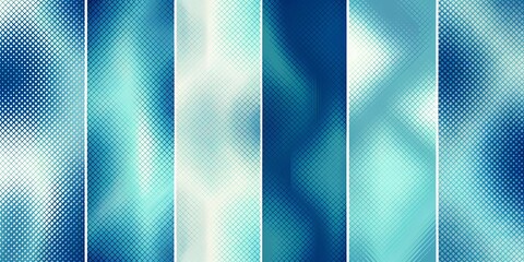 Abstract banners with blue and white blurred backgrounds and grid patterns in vertical layout created with generated ai