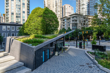 Naklejka premium Photo of Rainbow Park in Downtown Vancouver, BC, Canada
