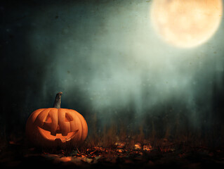 halloween background with pumpkin