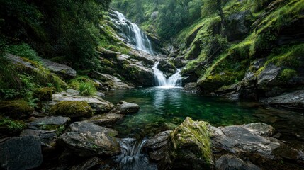 Fototapeta premium Nature waterfall landscape