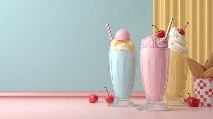 Indulge in creamy, dreamy milkshakes and sweet ice cream sundaes, perfect for summer refreshment and celebratory moments.