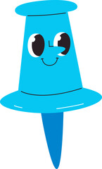 Smiling Cartoon Pushpin