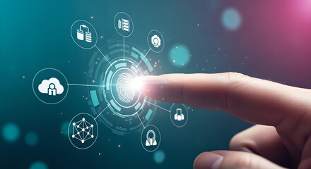 Biometric Fingerprint Authentication Digital Security Access Technology
