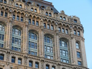 an old hostoric building in Financial District of Manhattan, New York