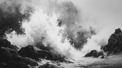 Fototapeta premium Powerful ocean waves crashing