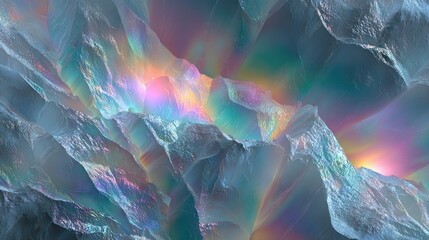 Abstract Colorful Geometric Digital Landscape