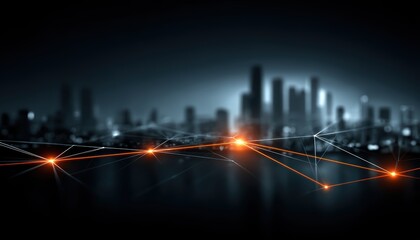 Network City Connection: Data, Technology, Futuristic