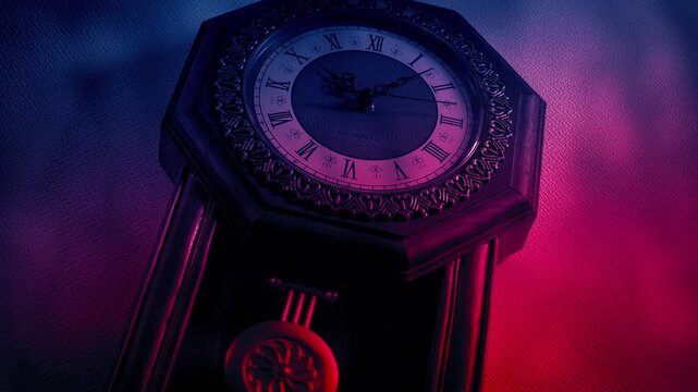 Paranormal Storm And Lightning Strikes Light Up Old Clock