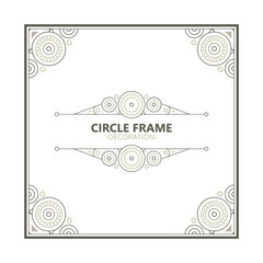 Minimalist Geometric Circle Frame Decoration Design for Invitation or Card