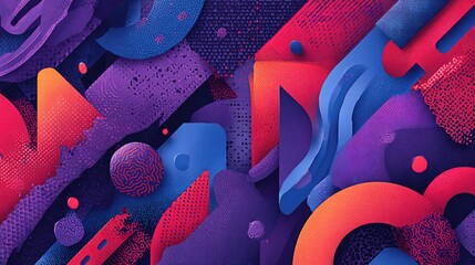 Abstract Colorful Geometric Pattern Design