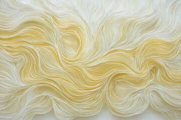 Delicate Gold And White Lace Fabric