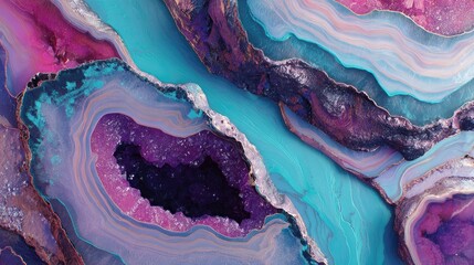 Abstract Resin Art Background With Purple Pink Blue Turquoise Colors