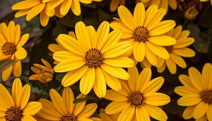 Close-up of vibrant yellow flowers (1)