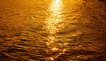 Golden Water Abstract Background Illustration