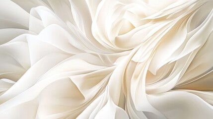 Abstract White Fabric Swirls - A Delicate and Elegant Texture.