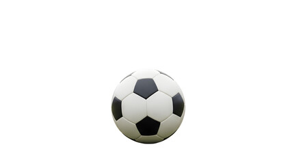 Fototapeta premium Classic black and white soccer ball isolated on a clean white background.