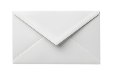 Clean white envelope with elegant design perfect for business correspondence, invitations, or announcements