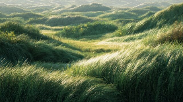 Rolling green hillscape