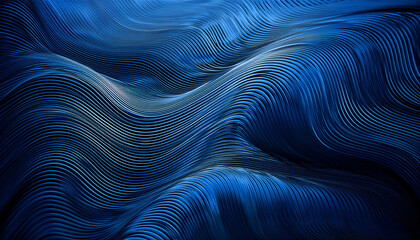 Naklejka premium Dark Blue Background With Wavy Lines