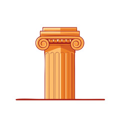 Iconic pillar showcasing detailed scrolls and fluted column in vector illustration highlighting architectural design