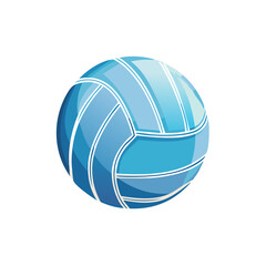 Blue and light blue volleyball ball graphic illustration isolated