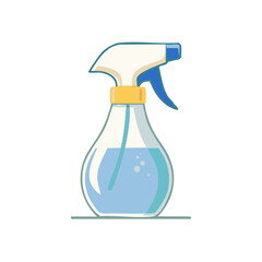 Spray Bottle with Liquid Illustration for Cleaning and Hygiene Purposes