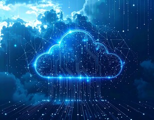 Digital cloud computing concept (2)