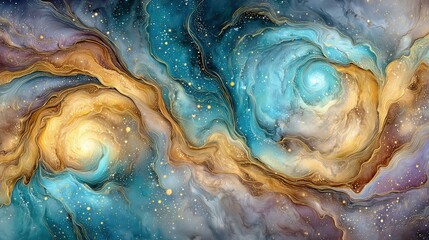 Abstract Colorful Space Galaxy Background