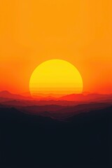 Obraz premium sunset in the mountains