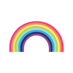 Colorful Abstract Rainbow Arc With Multiple Stripes in Bright Colors