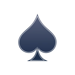 Fototapeta premium Isolated Blue Spade Suit Symbol for Casino Games and Playing Cards