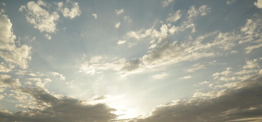 Blue sky &  clouds. Graphic design concept