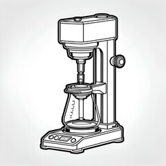rheometer line art silhouette vector illustration