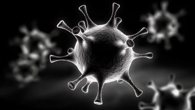 Microscopic Pathogen Cell Structure Scientific Research Application