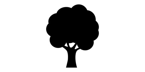 Silhouette of a tree, tree icon