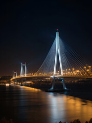 Obraz premium The Vasco da Gama Bridge timelapse hyperlapse in Lisbon, Portugal