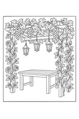 garden pergola illustration