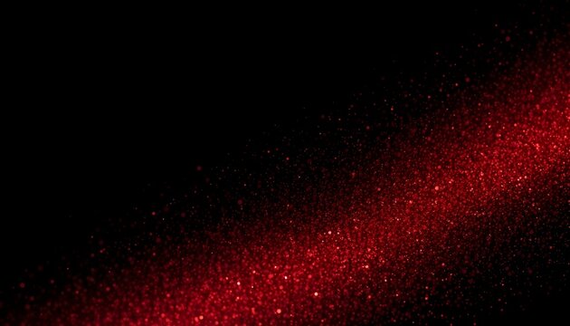 Red glitter particles streak across a black background. - Powered by Adobe