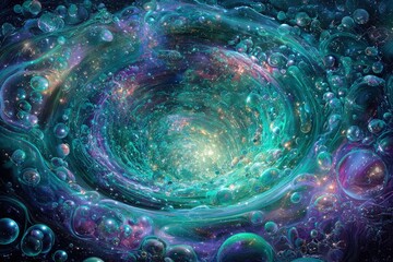 Abstract Cosmic Galaxy Bubble Display