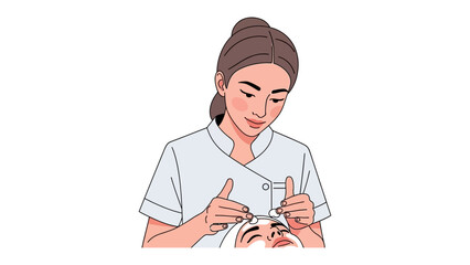 Young man with stylish brown hair using hairspray to create volume and hold for a modern hairstyle against a white background
