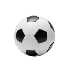 Fototapeta premium Iconic black and white soccer ball ready for dynamic action on any field, capturing the spirit of global competition and athletic achievement with classic design.