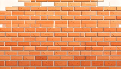 Obraz premium Orange brick wall, section missing