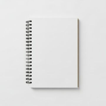 Mock up de caderno isolado em fundo branco