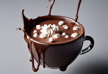 velvety hot chocolate splash photography